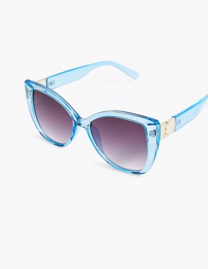 Women Lane Bryant Blue Cateye Sunglasses Blue | LOX6392LT