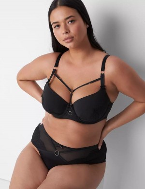 Women Lane Bryant Boost Balconette Bra Black | OEJ8271HA