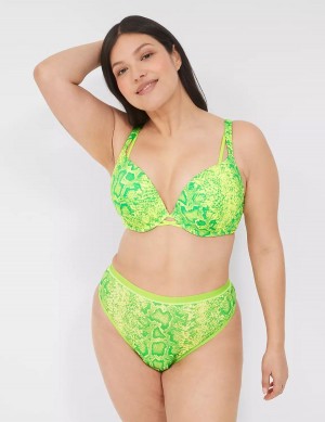 Women Lane Bryant Boost Plunge Bralettes Light Green | ZZE7957CM