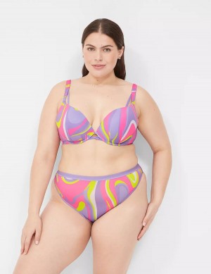 Women Lane Bryant Boost Plunge Bralettes Purple Multicolor | GBZ2310ZO