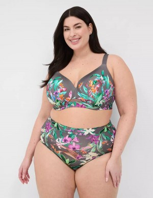 Women Lane Bryant Comfort Bliss Lightly Lined Full Coverage Bralettes Green Multicolor | UFP8679DM