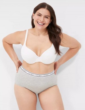 Women Lane Bryant Cotton Full With Wide Waistband Briefs Grey | AKF6127PH