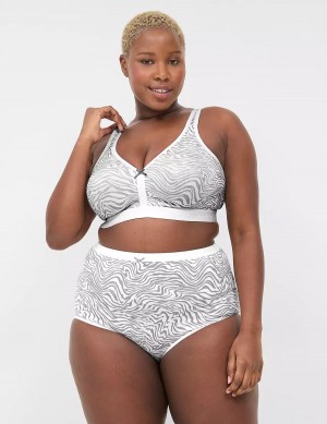 Women Lane Bryant Cotton High-Waist Briefs White | ZIQ8128XZ