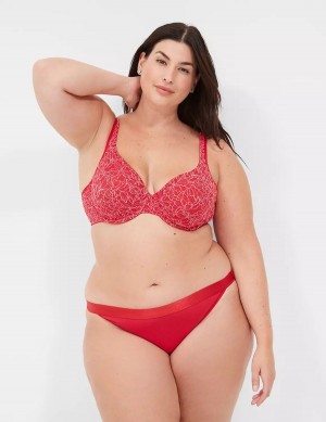 Women Lane Bryant Demi with Lace Unlined Bra Red | ILI288KL