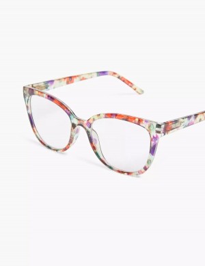 Women Lane Bryant Floral Cateye Reading Glasses Multicolor | LHB2623AM