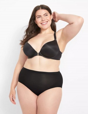 Women Lane Bryant Front-Close Boost Plunge Bralettes Black | KKM3844VH