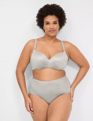 Women Lane Bryant Invisible Backsmoother Lightly Lined Balconette Bra Silver | CRH1690DF