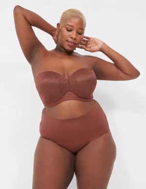 Women Lane Bryant Invisible Edge Full Briefs Chocolate | JGH72100IL