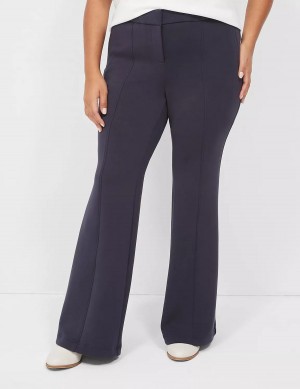 Women Lane Bryant Journey Knit Flare Pants Blue | VTA5897UJ