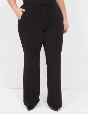 Women Lane Bryant Journey Knit Flare Pants Black | EWA541HH