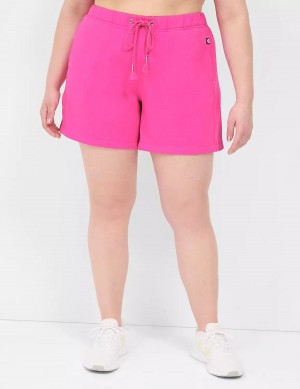 Women Lane Bryant LIVI French Terry Shorts Pink | VHL536MN