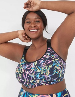 Women Lane Bryant LIVI High-Impact Wicking Underwire Sports Bra Navy Multicolor | QWG7615OC