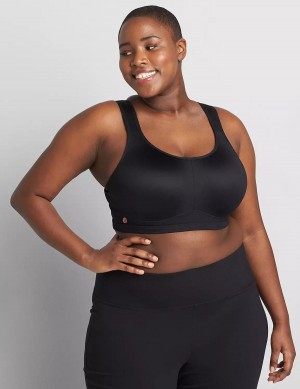 Women Lane Bryant LIVI High-Impact Wicking Underwire Sports Bra Black | FVO8982VY