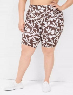 Women Lane Bryant LIVI High-Rise Recycled LIVI Soft Knee Shorts Brown | BBI1514IZ