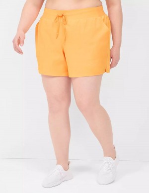 Women Lane Bryant LIVI Stretch Woven Shorts Orange | DJB477ZM