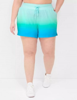 Women Lane Bryant LIVI Stretch Woven Shorts Green | TCQ362NW