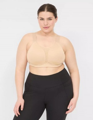 Women Lane Bryant LIVI Wicking Medium Impact NW Sports Bra Beige | UUW6062FX