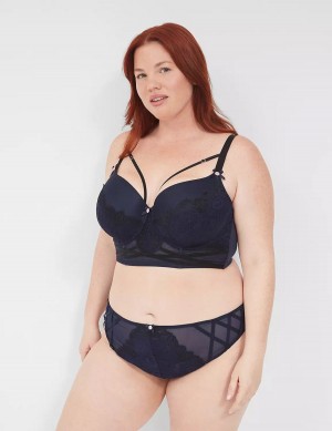 Women Lane Bryant Lace French Briefs Blue | OIZ1462ER