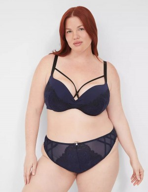 Women Lane Bryant Lace Max Boost Plunge Bralettes Blue | DDV234AE