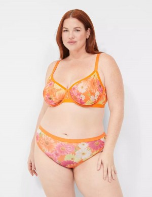 Women Lane Bryant Mesh Demi Unlined Bra Yellow | XTZ9247OK