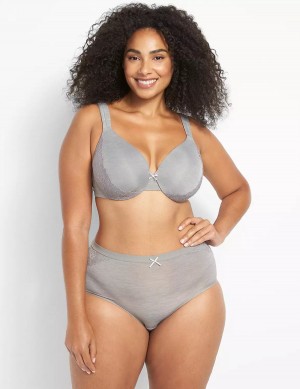 Women Lane Bryant No-Show Full Briefs Grey | WZD9040XL