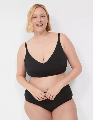 Women Lane Bryant No-Wire Bikini Top Black | FVB8014JY