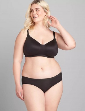 Women Lane Bryant No-Wire Bralettes Black | SQZ7389QE