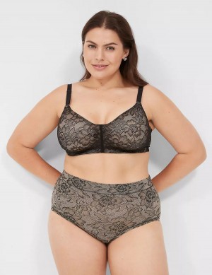 Women Lane Bryant No-Wire with Lace Bralettes Black | EQA753SV