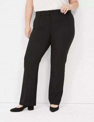 Women Lane Bryant Perfect Drape Straight Pants Black | YEA6464GB