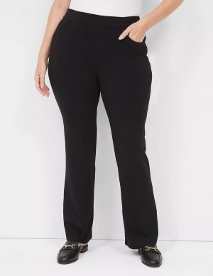 Women Lane Bryant Pull-On Ponte Boot Pants Black | ZQN6740QR