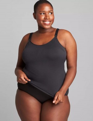 Women Lane Bryant Seamless Nursing Cami Bralettes Black | AQU9856HR