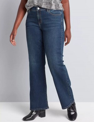 Women Lane Bryant Signature Fit Boot Jeans Dark Blue | GOR1911KB