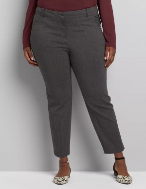 Women Lane Bryant Slim Ankle 4-Season Pants Grey | FYL11LG