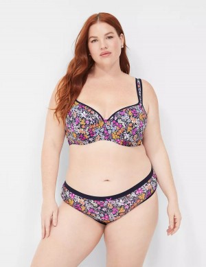 Women Lane Bryant Smooth Lightly Lined Balconette Bra Blue | DKI2163GY