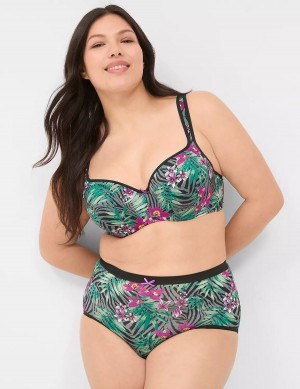 Women Lane Bryant Smooth Lightly Lined Balconette Bra Green Multicolor | UNT4242NY