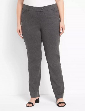 Women Lane Bryant Straight Leg 4-Season Pants Grey | SJT4112RG