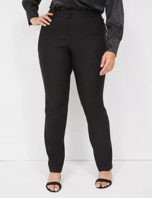 Women Lane Bryant Straight Leg 4-Season Pants Black | LMH4572ST