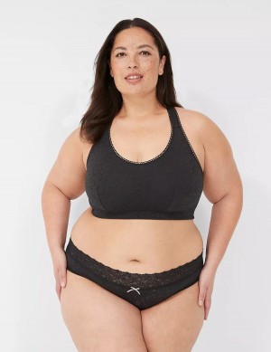 Women Lane Bryant Stretch Lace Bralettes Black | GLP3249IW