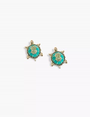 Women Lane Bryant Summer Whimsy Sea Turtle Earrings Gold | GLQ8154HP