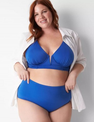 Women Lane Bryant Swim Briefs Blue | TEK6253MJ