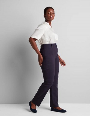 Women Lane Bryant Tighter Tummy High-Rise Straight 4-Season Pants Blue | MSR5673QQ