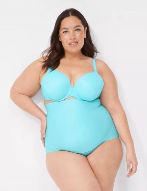 Women Lane Bryant Totally Smooth Lightly Lined Full Coverage Bralettes Turquoise | NOE1874FX