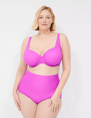 Women Lane Bryant Totally Smooth Lightly Lined Balconette Bra Light Purple | SKI5136NO