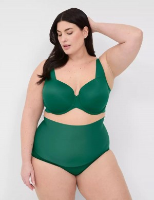 Women Lane Bryant Totally Smooth Lightly Lined Balconette Bra Dark Green | QRO8259UI