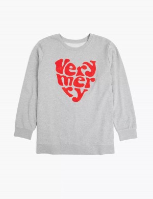 Women Lane Bryant Very Merry Graphic Sweatshirts Grey | MFB168TG