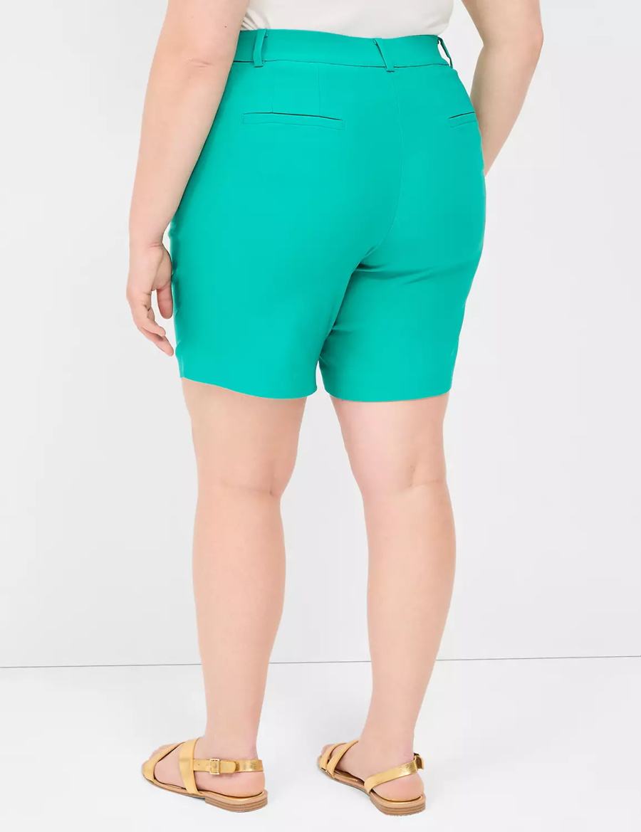 Women Lane Bryant 4-Season Bermuda Shorts Light Turquoise | AEG7630AT