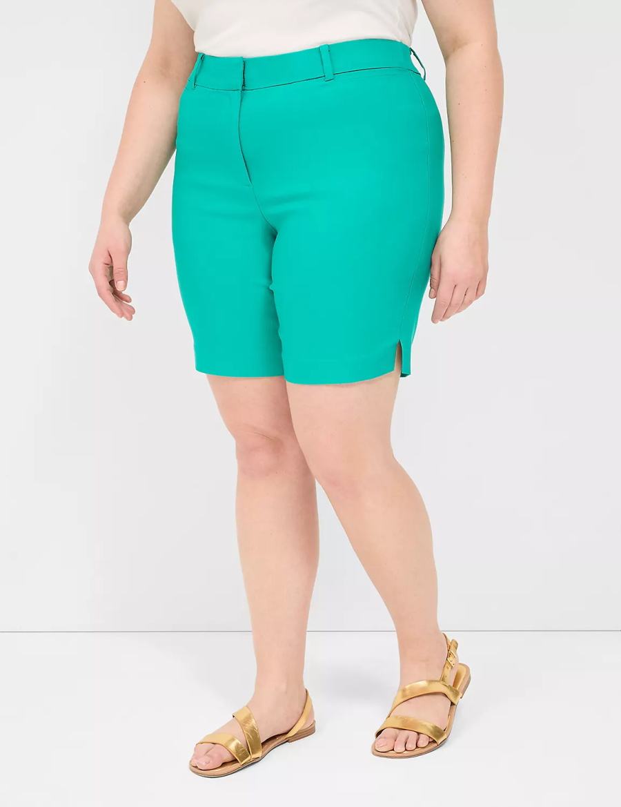 Women Lane Bryant 4-Season Bermuda Shorts Light Turquoise | AEG7630AT