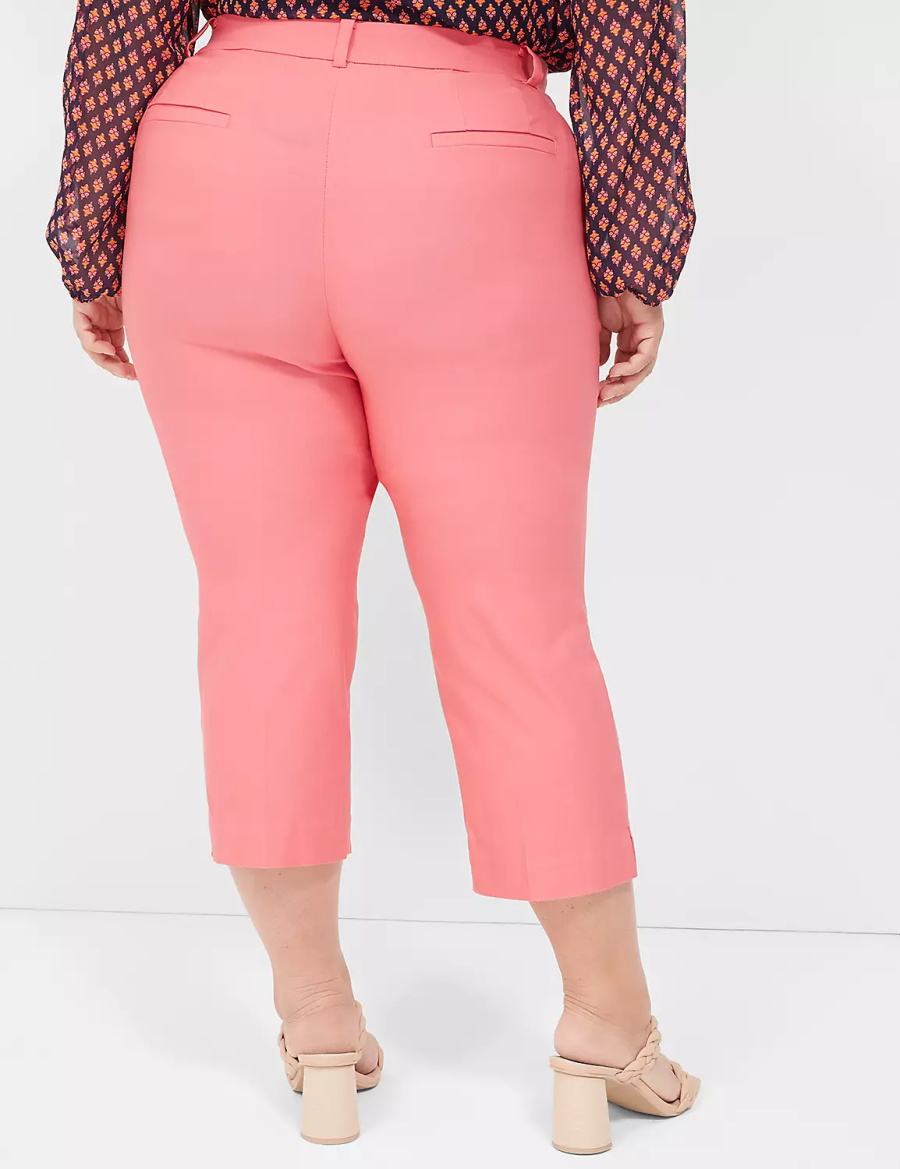 Women Lane Bryant 4-Season Slim Capri Pants Coral | YWE248YZ