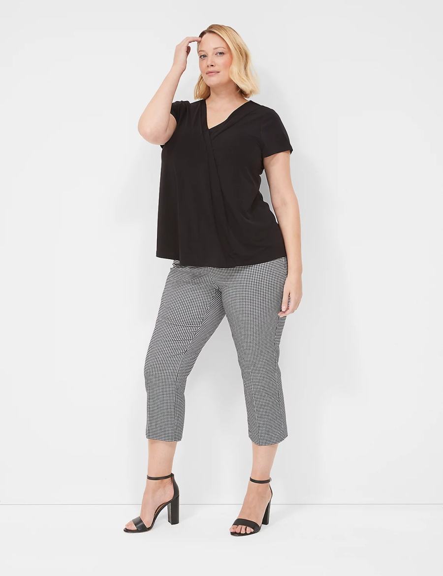 Women Lane Bryant 4-Season Slim Capri Pants Black | DXF3926CA