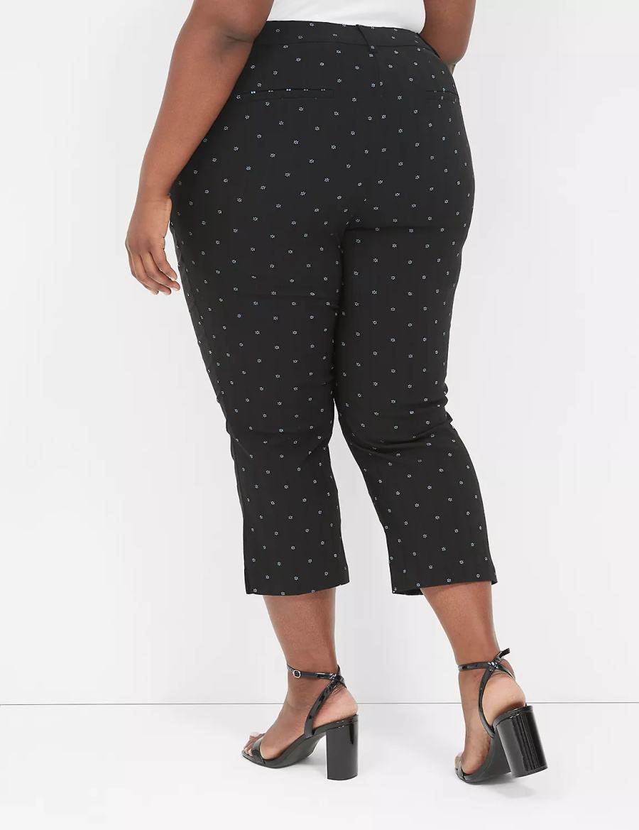 Women Lane Bryant 4-Season Slim Capri Pants Black | DJJ7999XF